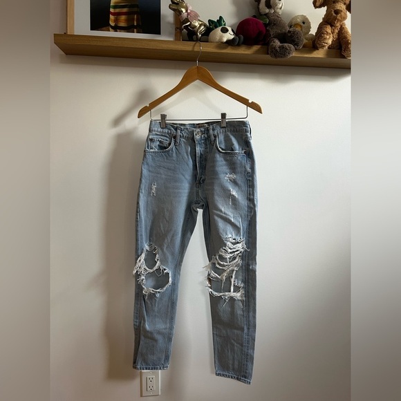 Agolde Denim - AGOLDE “ Jamie High Rise Classic - Distressed - light Wash” - size 26